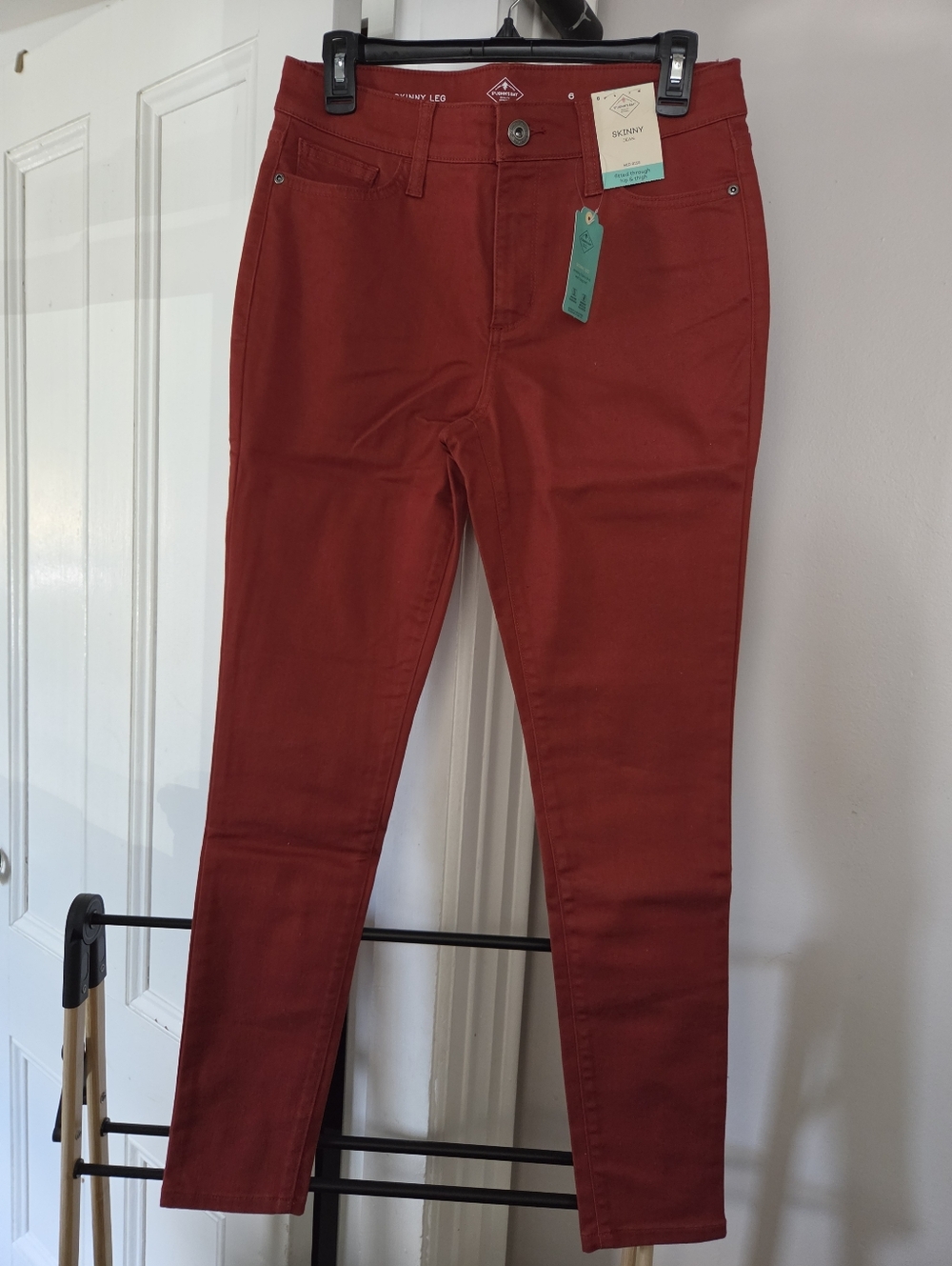 St. John's Bay Women's Red Skinny Jeans